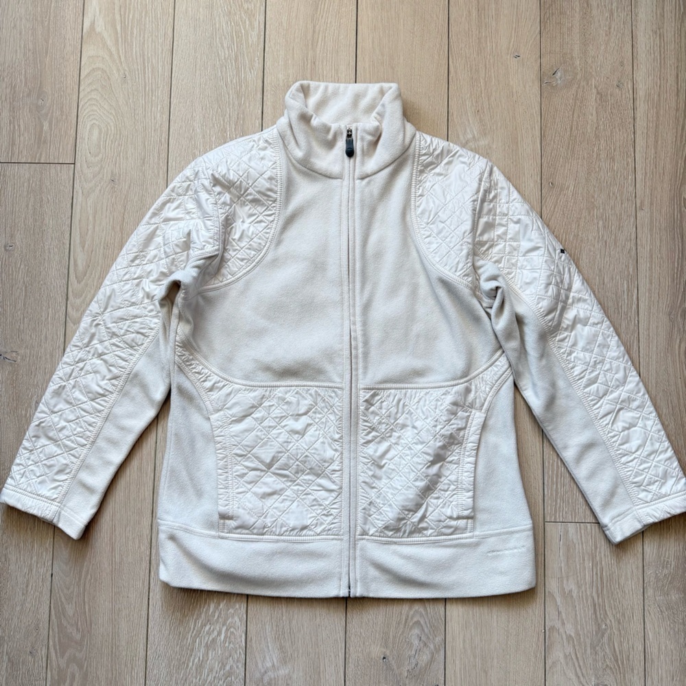 Columbia Titanium Omni-Shield Quilted Fleece Jacket in White Women’s Size Small
